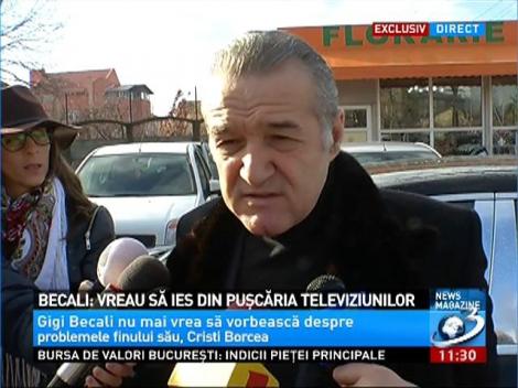 Gigi Becali: vreau să ies din pușcăria televiziunilor