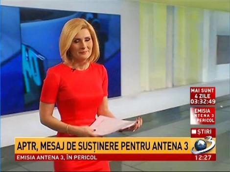 APTR, mesaj de susţinere pentru Antena 3