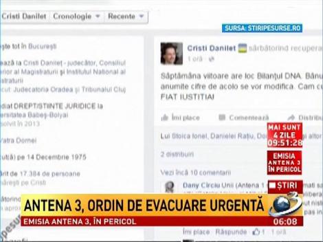 Antena 3, ordin de evacuare urgentă