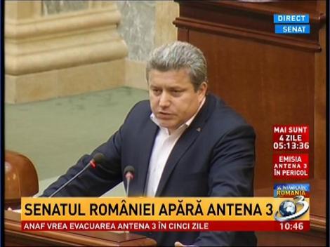 Senatorul UNPR Haralambie Vochiţoiu, solidaritate pentru Antena 3