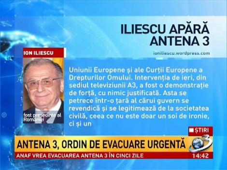 Iliescu apară Antena 3