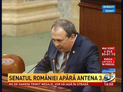 Senatorul Valer Marian, solidaritate pentru Antena 3