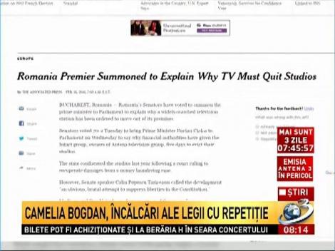 Despre situaţia Antena 3, &icirc;n presa internaţională