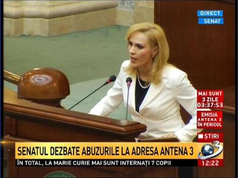 Gabriela Vrânceanu Firea, din nou la tribuna din senat