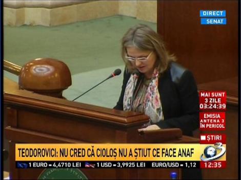 Doamna senator Creţu a vorbit în plen