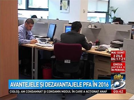 Avantajele şi dezavantajele PFA în 2016