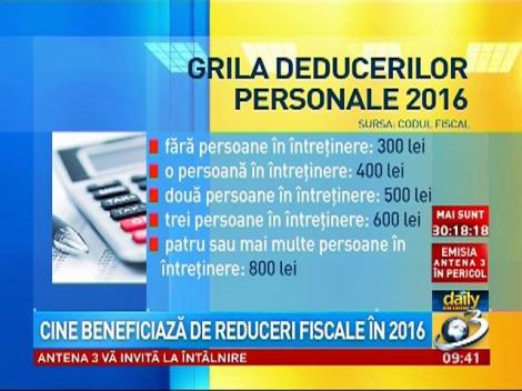 Cine beneficiază de reduceri fiscale în 2016