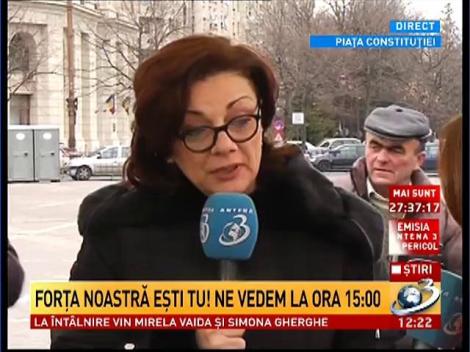 Octavia Geamănu şi Carmen Tănase au ajuns în Piaţa Constituţiei