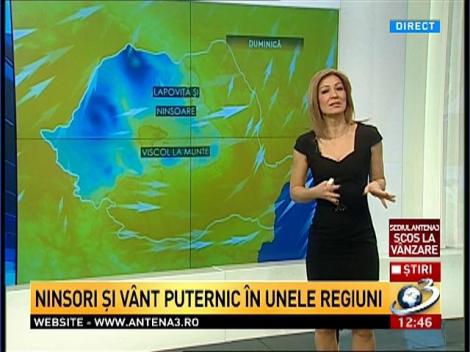 Fenomene meteo extreme! Lapovița și ninsorile se întorc, iar vântul suflă cu putere