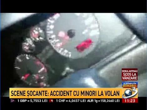 Accident cu minori la volan