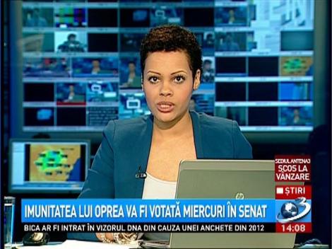 Imunitatea lui Oprea va fi votată miercuri &icirc;n Parlament