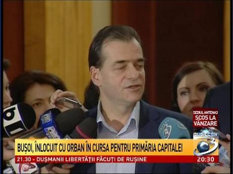 Buşoi, înlocuit cu Orban la primăria Capitalei