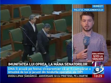 Imunitatea lui Oprea, la mâna senatorilor