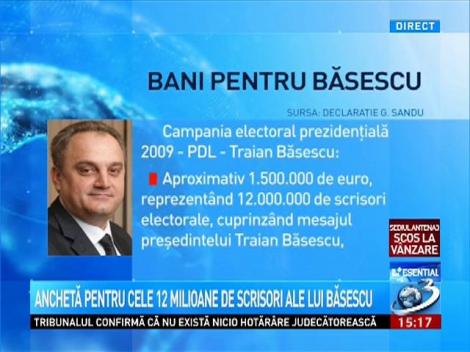 Detalii despre costurile din campania electorală prezidenţială a lui Traian Băsescu