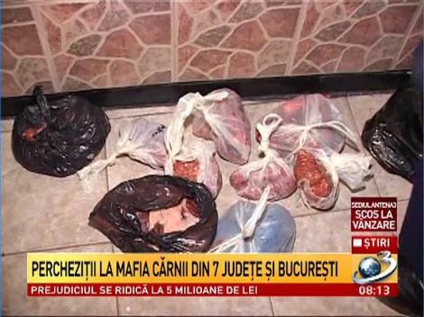 Percheziții la mafia cărnii din 7 județe și București