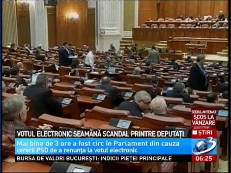 Votul electronic seamănă scandal printre deputaţi