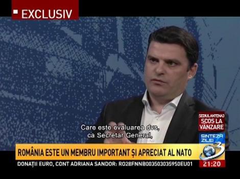Interviu cu Secretarul general al Nato, &icirc;n exclusivitate