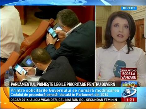 Parlamentul primeşte legile prioritare pentru Guvern