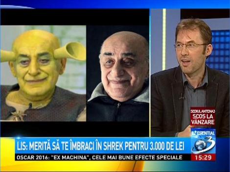 Lis: Merită să te &icirc;mbraci &icirc;n Shreck pentru 3.000 de lei