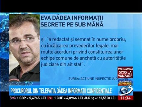 Procurorul din Telepatia dădea informaţii confidenţiale
