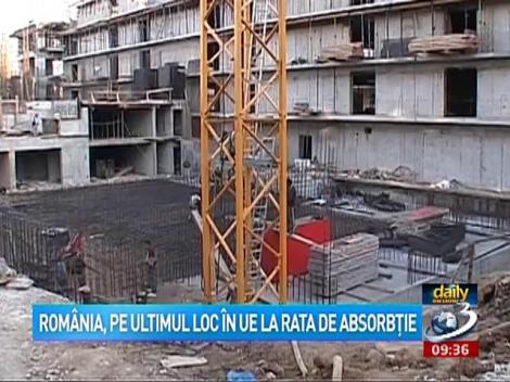 România, pe ultimul loc în UE la rata de absorţie