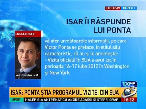 Lucian Isar reacţionează la atacul lui Ponta