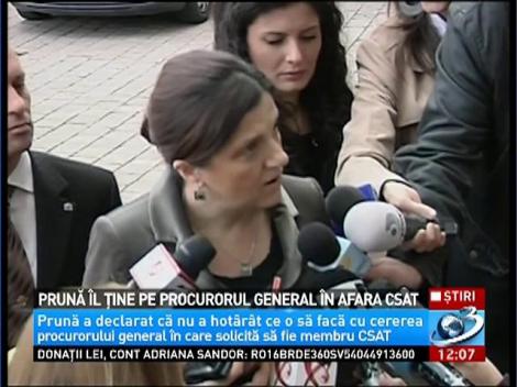 Prună îl ţine pe procurorul general în afara CSAT