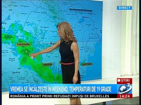 Vremea se încălzeşte în weekend, temperaturi de 19 grade