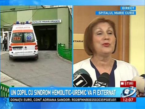 Un copil cu sindrom hemolitic-uremic va fi externat