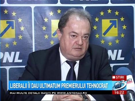 Liberalii, ultimatum pentru tehnocraţi