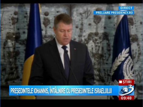 Iohannis, &icirc;nt&acirc;lnire cu preşedintele Israelului