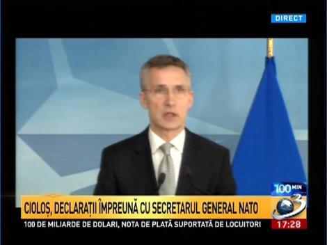 Cioloş, declaraţii &icirc;mpreună cu secretarul general NATO