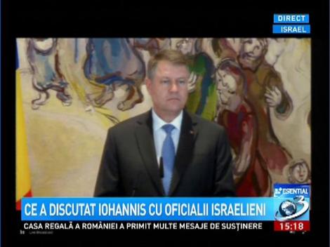 Ce a discutat Iohannis cu oficialii israelieni