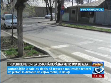 Treceri de pietoni la distanţă de câţiva metri una de alta