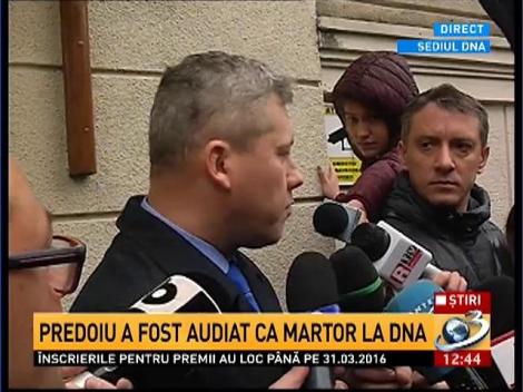 Predoiu: Am fost audiat în calitate de martor