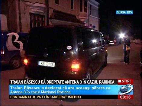 Traian Băsescu dă dreptate Antena 3 în cazul Rarinca