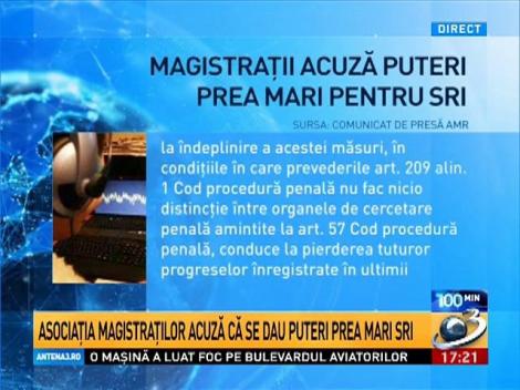 Magistraţii acuză puteri prea mari pentru SRI