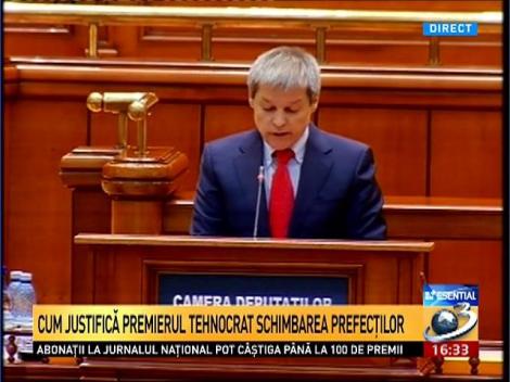 Premierul Cioloş, explicaţii în faţa Parlamentului