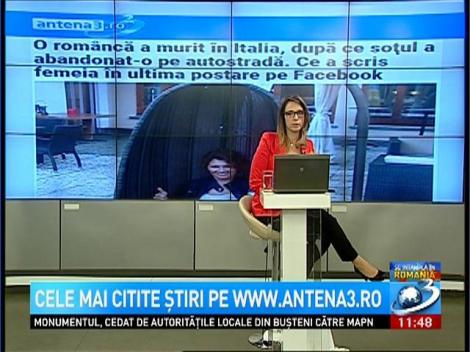 Cele mai citite ştiri pe www.antena3.ro -15 martie 2016