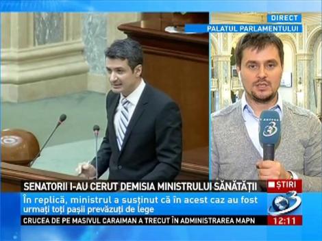 Senatorii i-au cerut demisia Ministrului Sănătăţii