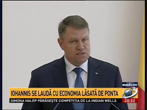 Iohannis se laudă cu economia lăsată de Ponta