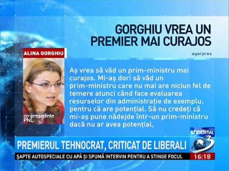 Gorghiu îi cere lui Cioloş să fie mai curajos