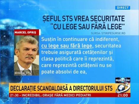 Declaraţie scandaloasă a directorului STS