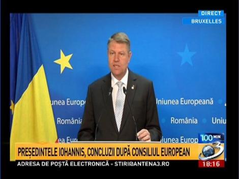 Klaus Iohannis, concluzii după Consiliul European