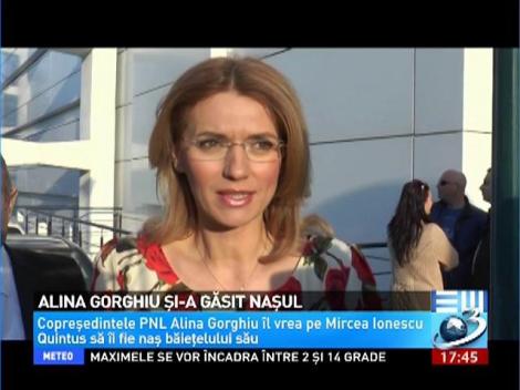 Alina Gorghiu şi-a găsit naşul