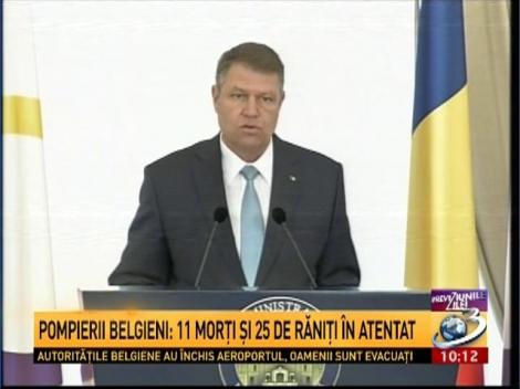 Klaus Iohannis, despre atentatele de la Bruxelles