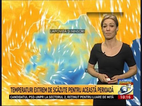 Alertă meteo: Ploi şi ninsori &icirc;n aproape toată ţara