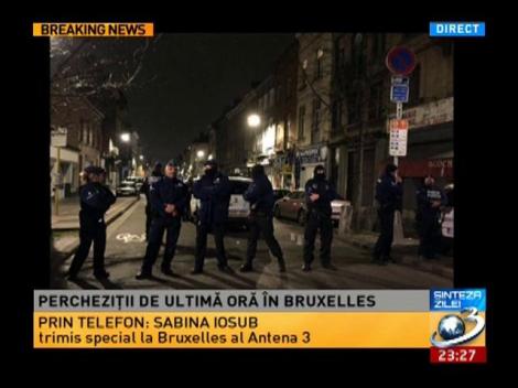 Percheziții și &icirc;mpușcături, la Bruxelles