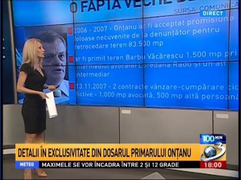 100 de Minute: Detalii în exclusivitate din dosarul primarului Onţanu