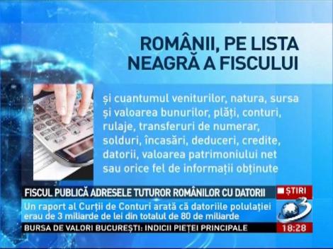 Fiscul publică adresele românilor cu datorii